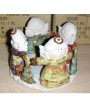 Ceramic Angel Candle Holder - Decorative Cherub Figurine