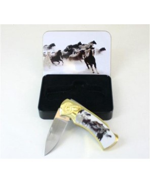 Horse Picture Stainless Steel 3 Box Knife - Collectible Design