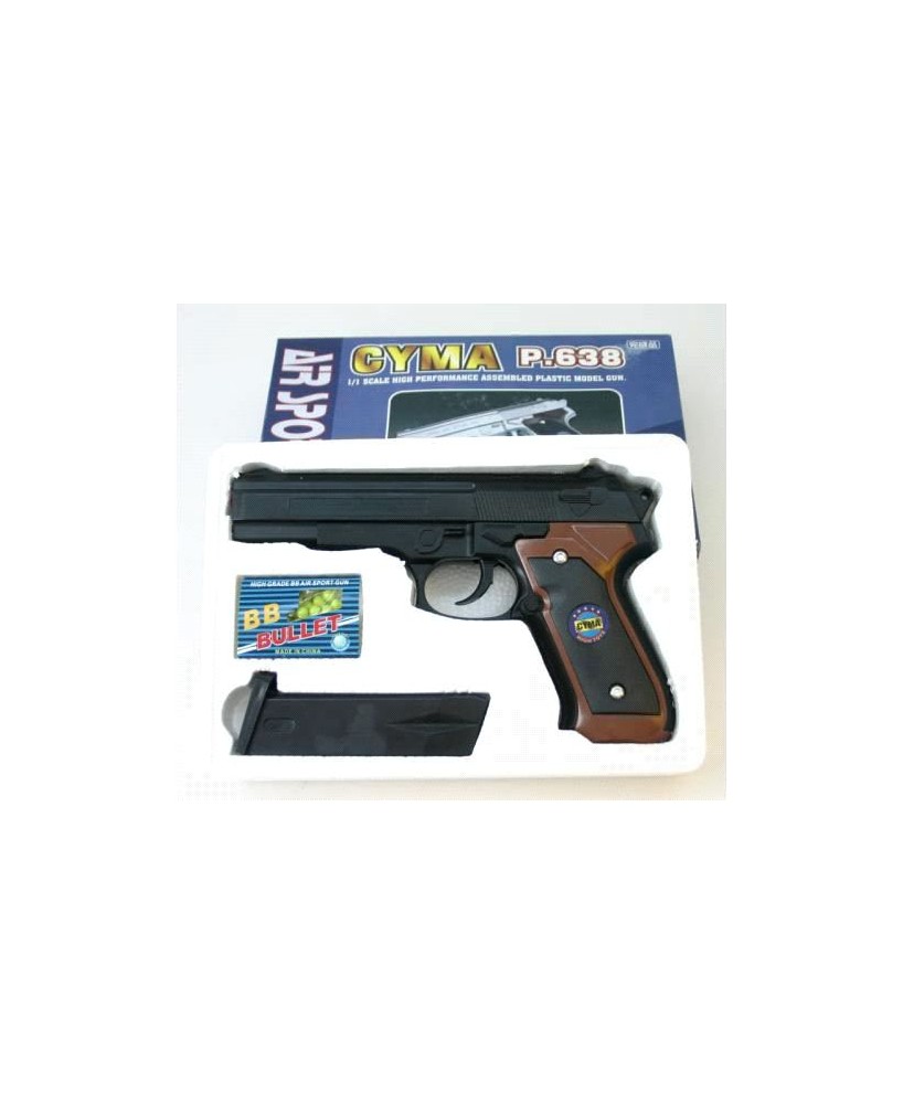 Air Sport Spring Handgun P638 - Precision Grip Handle & Gunsight