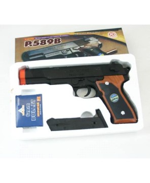 Air Sport Spring Pistol P589B with Gunsight, Grip Handle & 13 Rounds