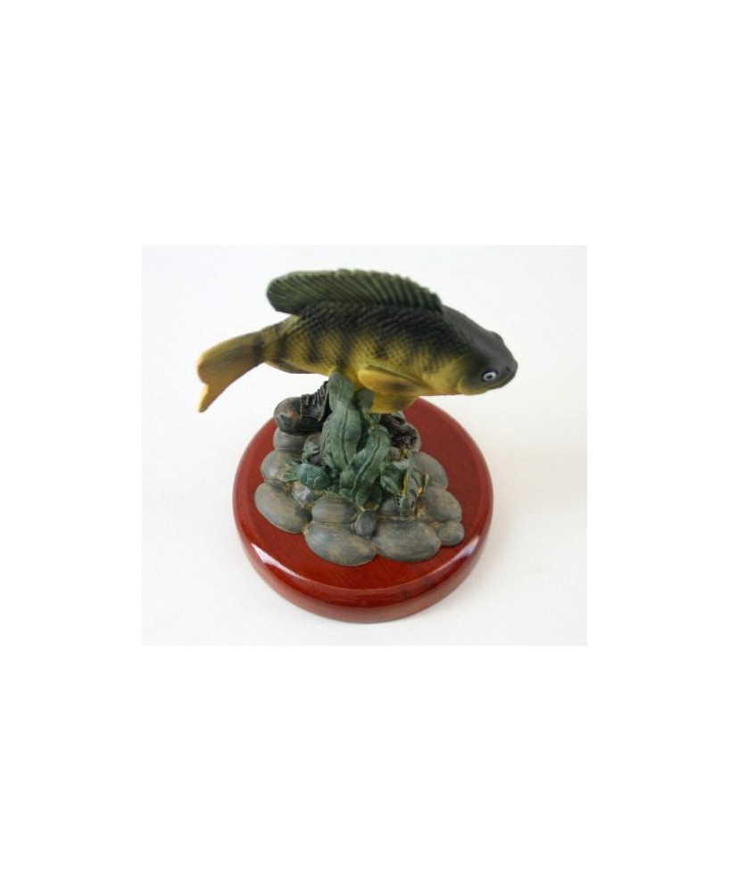 Large Fish on Colored Wood Bass Statue