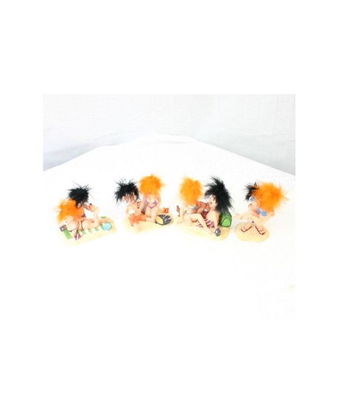 4-Piece Funny Hair Figurines Set