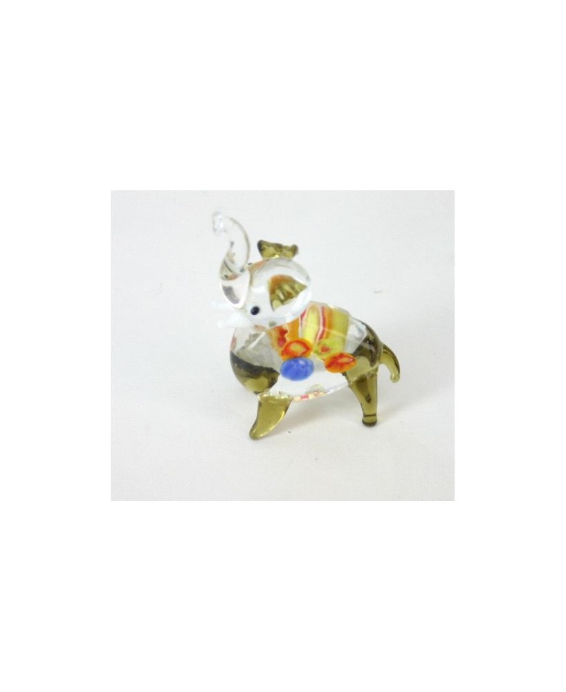 Assorted Glass Elephant Figurines - Colorful Collectibles