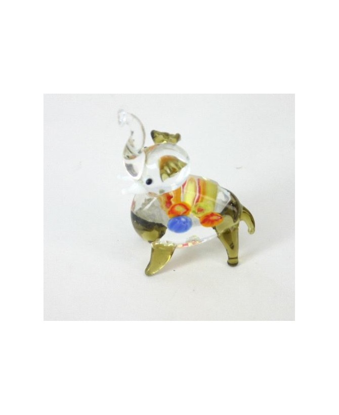 Assorted Glass Elephant Figurines - Colorful Collectibles