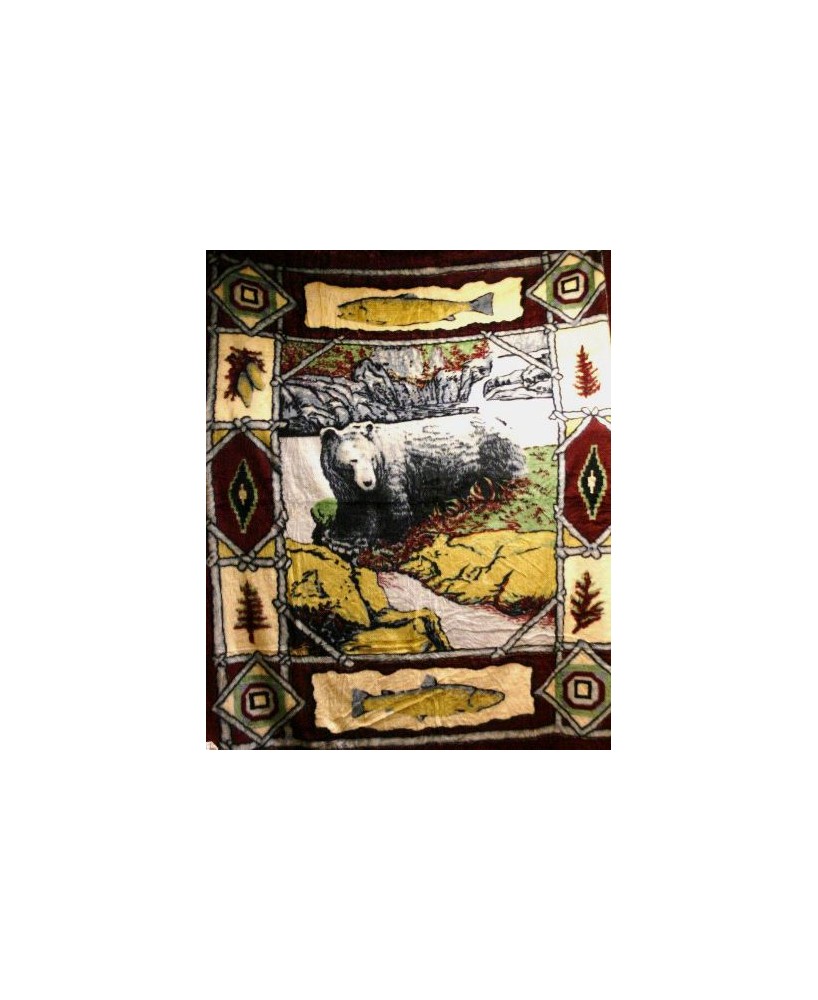 Luxurious Wild Bear Large Blanket - Cozy and Majestic Design