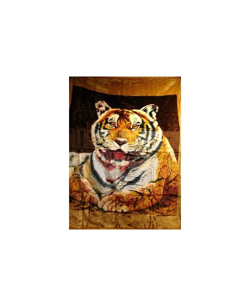 Luxurious Wild Tiger Large Fleece Blanket - Cozy and Stunning Design