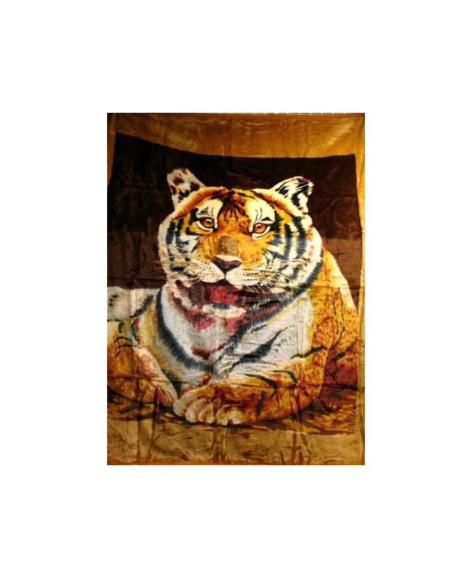 Luxurious Wild Tiger Large Fleece Blanket - Cozy and Stunning Design