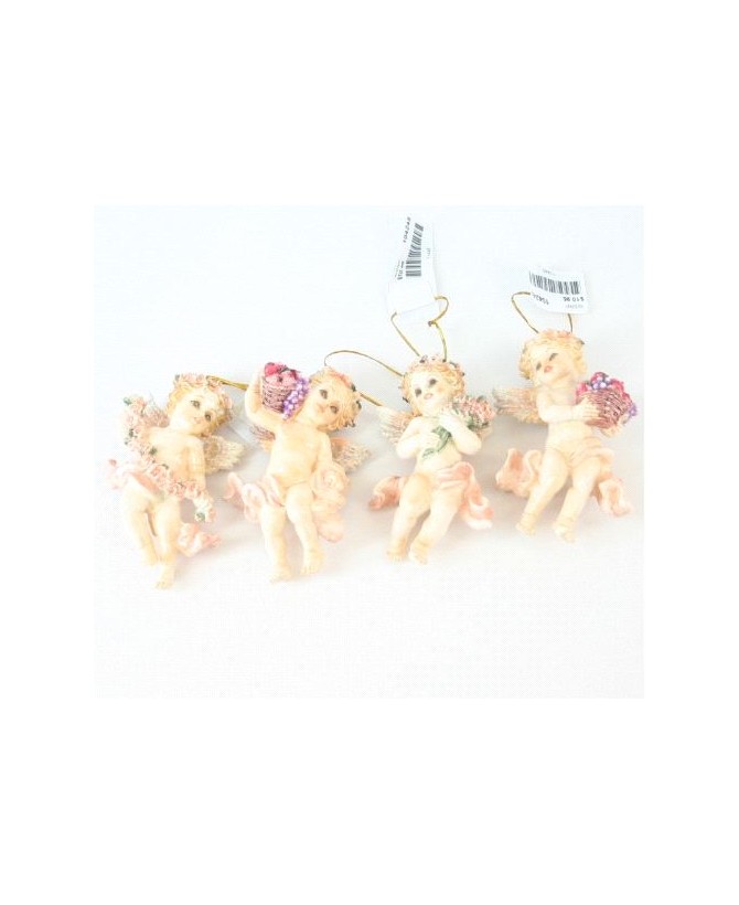 4-Piece Cherub Statue Set – 4" Assorted Angel Figurines for Home Décor
