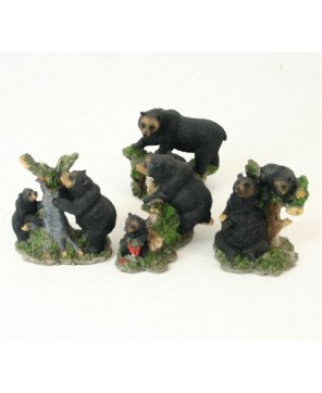 Adorable 4-Piece Bear Set – Assorted Bear Figurines for Home Decor