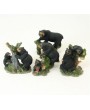 Adorable 4-Piece Bear Set – Assorted Bear Figurines for Home Decor