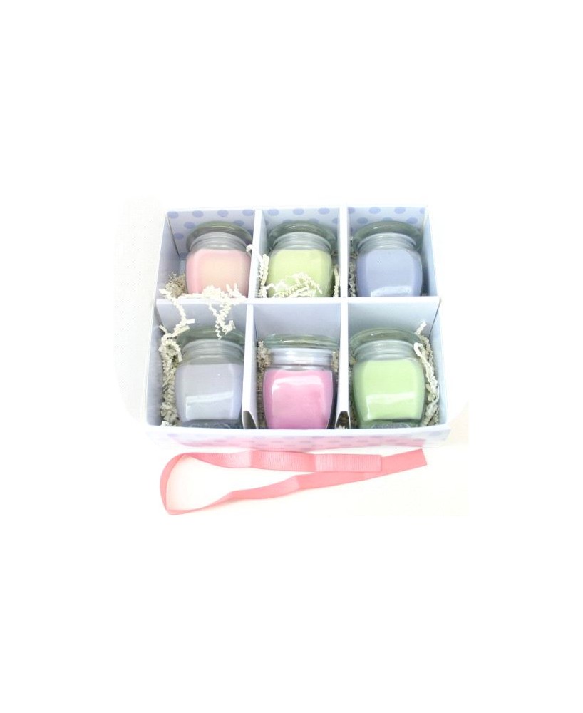 6-Piece Decorative Candle Set – Assorted Scents in Gift Box