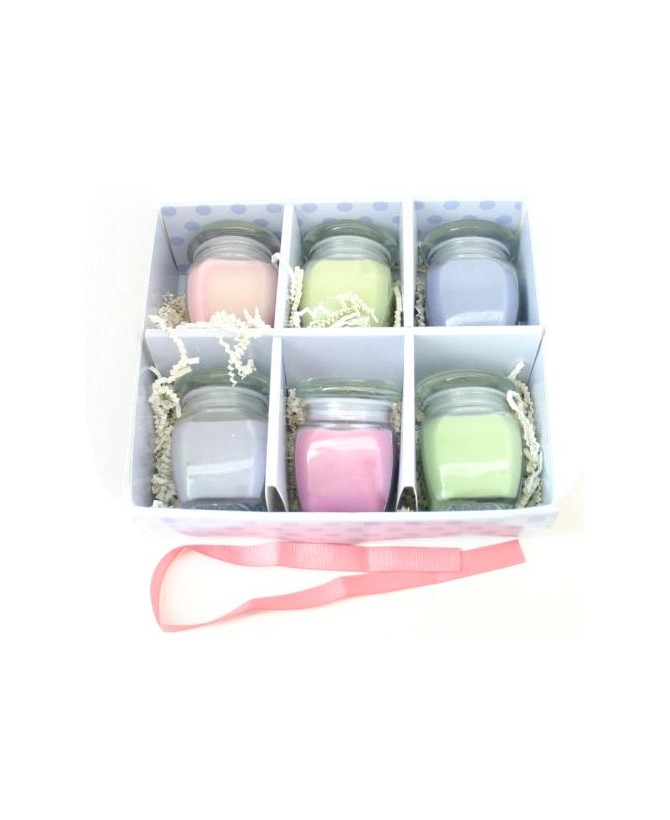 6-Piece Decorative Candle Set – Assorted Scents in Gift Box