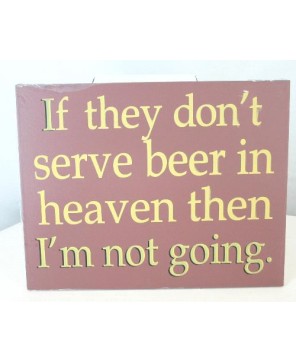 Decorative Beer Plaque - Funny Wall Art for Home Bar