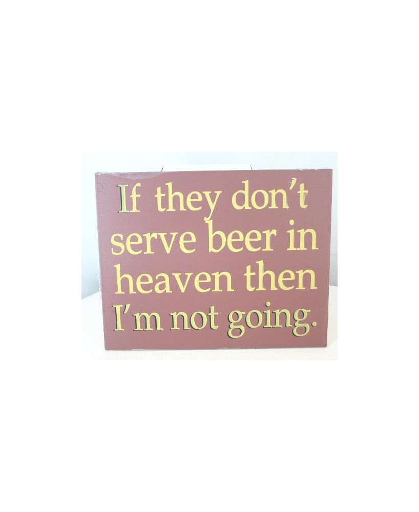 Decorative Beer Plaque - Funny Wall Art for Home Bar