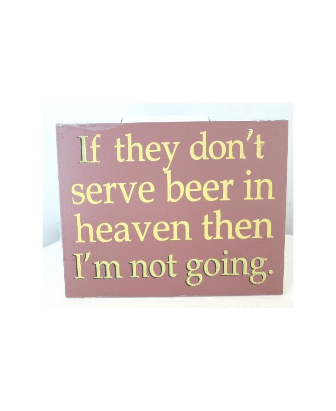 Decorative Beer Plaque - Funny Wall Art for Home Bar
