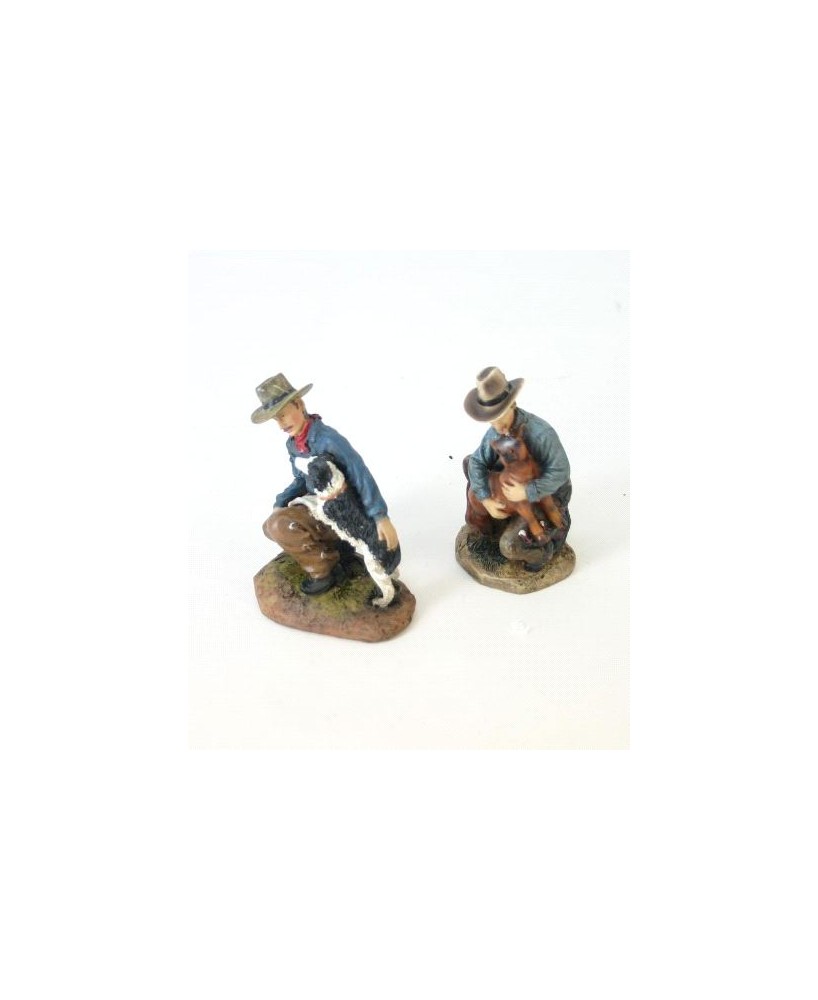 Assorted Cowboy Figurine Set - 12 Piece Western Theme Decor