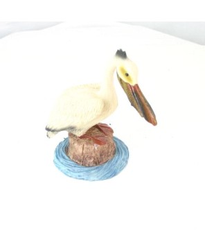 Detailed Pelican Figurine - 5 Inch Coastal Bird Decor