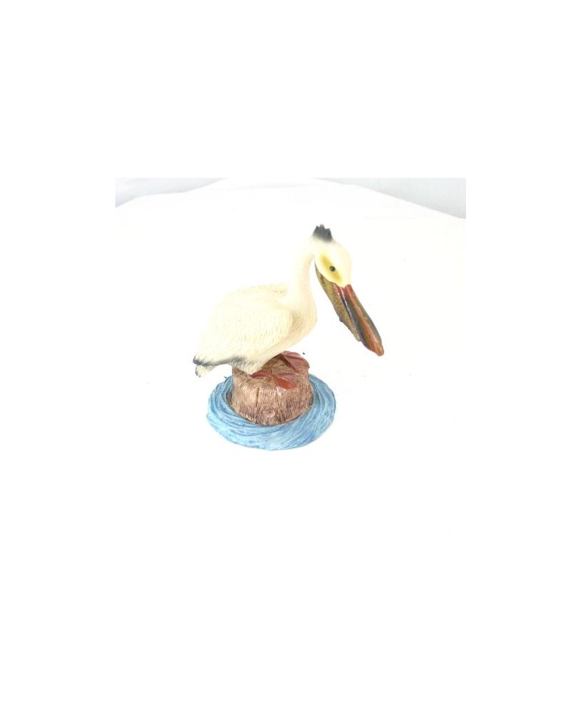 Detailed Pelican Figurine - 5 Inch Coastal Bird Decor