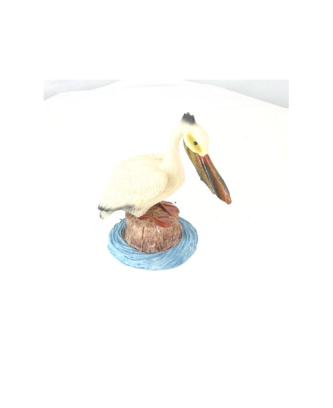 Detailed Pelican Figurine - 5 Inch Coastal Bird Decor
