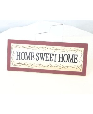 Home Sweet Home Plaque - Decorative 10"x4" Wall Sign