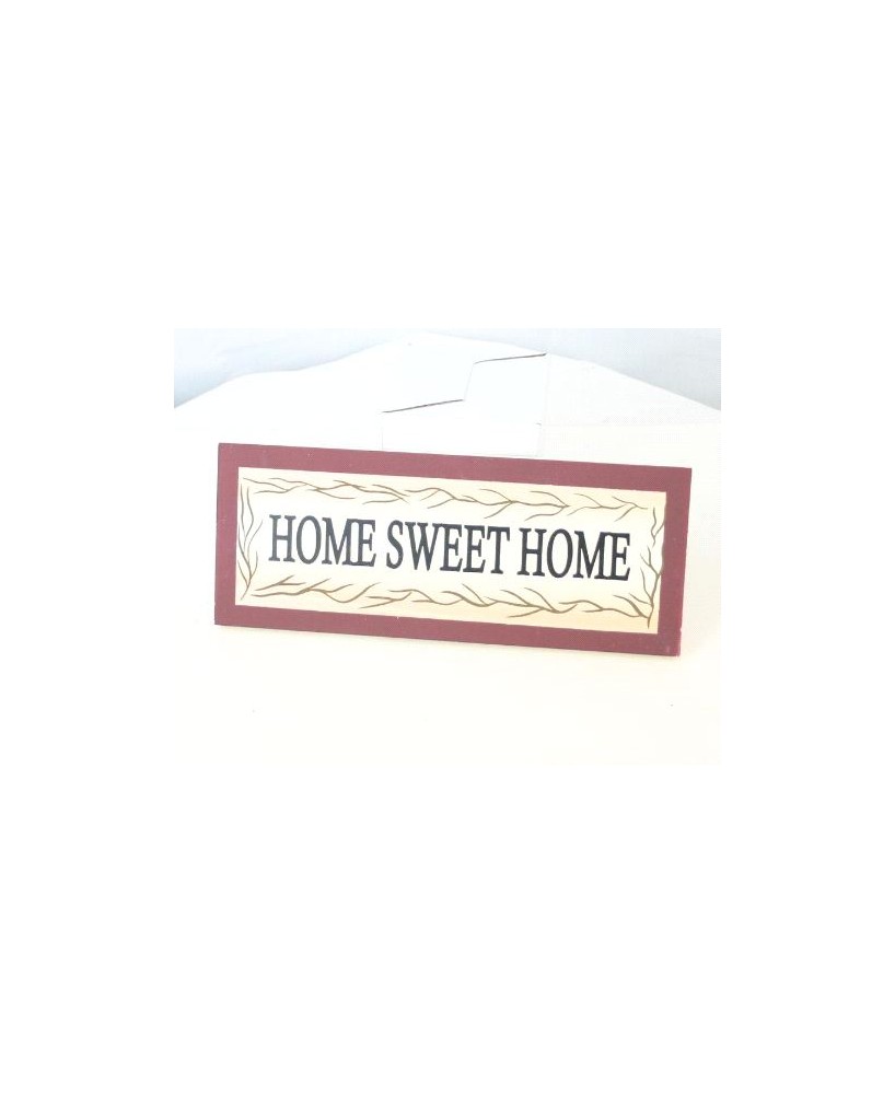 Home Sweet Home Plaque - Decorative 10"x4" Wall Sign