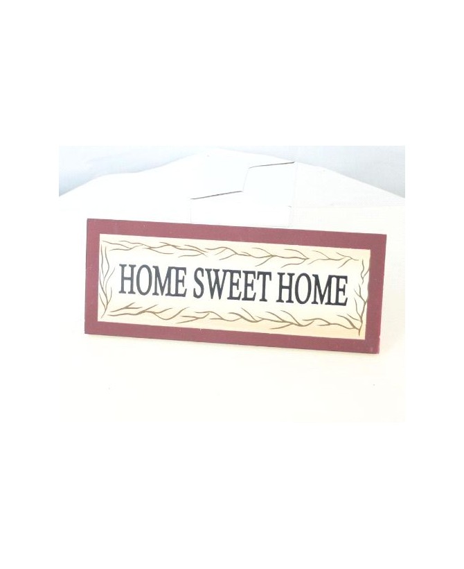 Home Sweet Home Plaque - Decorative 10"x4" Wall Sign