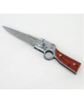 Led Rifle Rose Wood Auto Knife - Elegant Collector's Choice