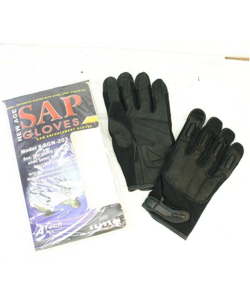 SAP GLOVES 8 oz Black Leather