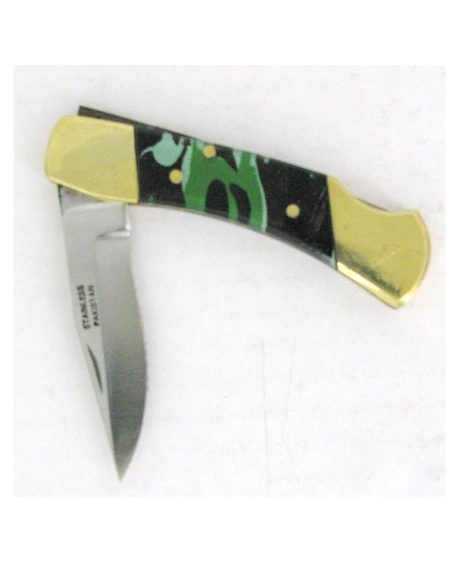 3" Camo Buck Style Lockback