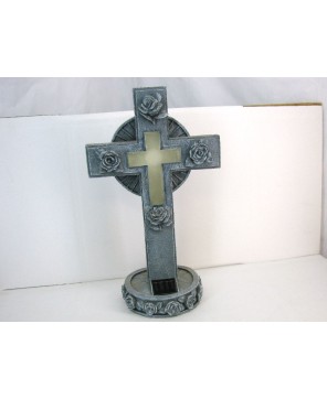 Solar Cross with Super Bright LED - Easy Install & Water-Resistant