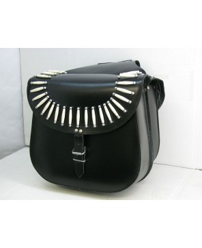 LEATHER SADDLE BAG SIZE. 13x11x5