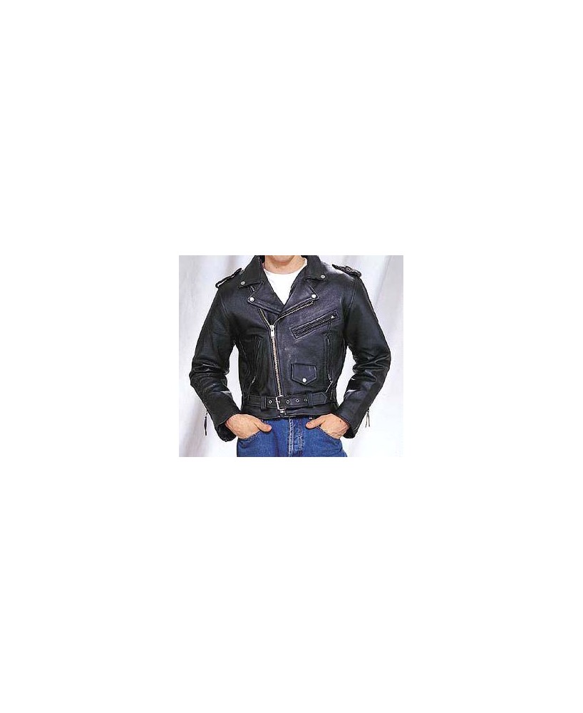 Classic Plated Buffalo Biker Jacket