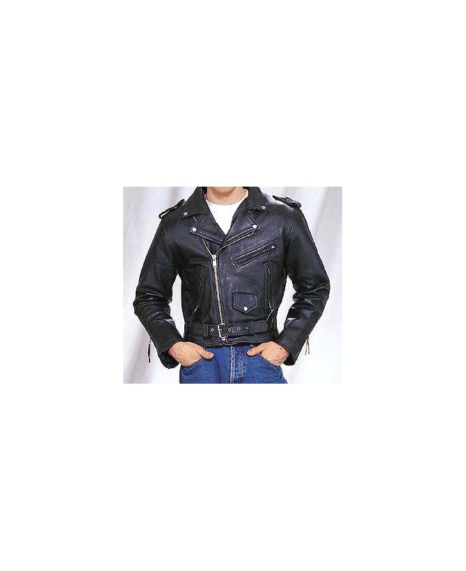 Classic Plated Buffalo Biker Jacket