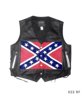 Confederate Flag Leather Vest