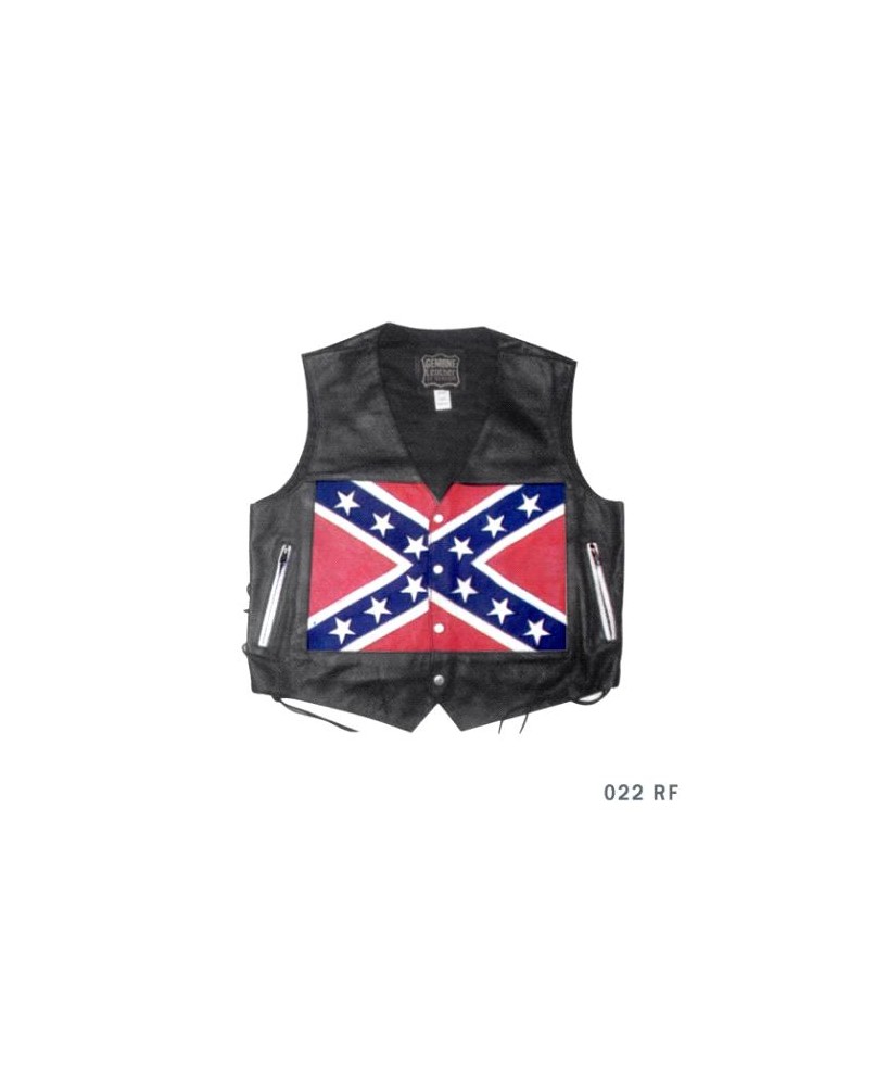 Confederate Flag Leather Vest