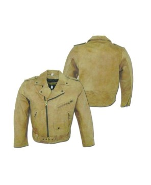 Mens Brown Cowhide Biker Jacket