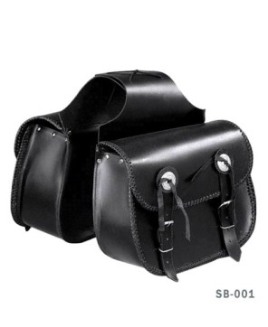 CLASSIC BRAIDED LEATHER ROUND SADDLEBAG