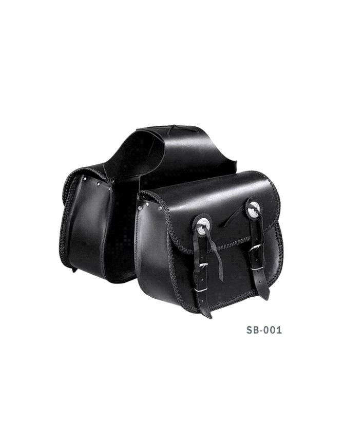 CLASSIC BRAIDED LEATHER ROUND SADDLEBAG