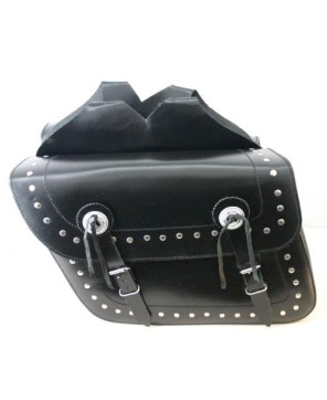 CLASSIC LEATHER STUDDED SLANT SADDLEBAG