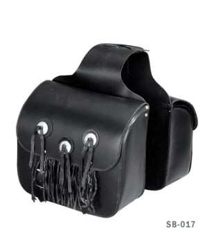 Classic Fringed Leather Saddlebag - Durable, Stylish, & Functional