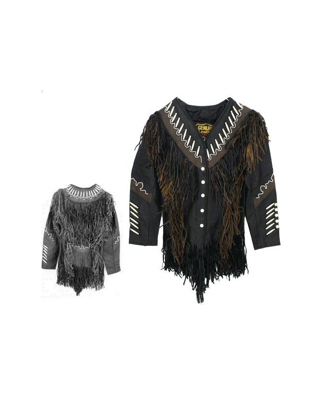LADIES BEADED FRINGED JACKET