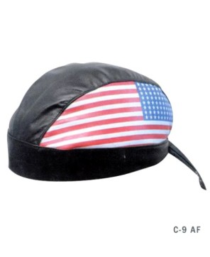 American Flag Freedom Biker Skull Cap