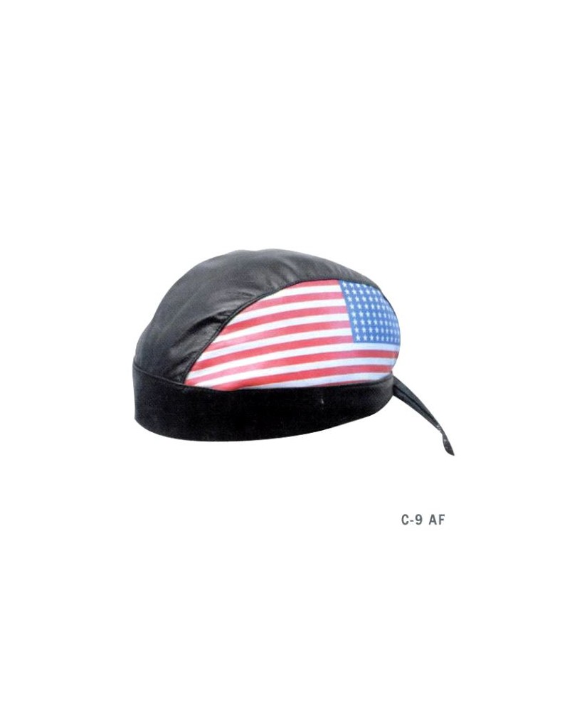 American Flag Freedom Biker Skull Cap