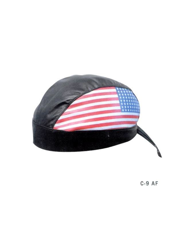 American Flag Freedom Biker Skull Cap
