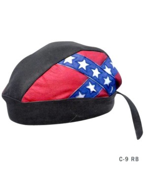 Rebel Flag Confederate Biker Skull Cap