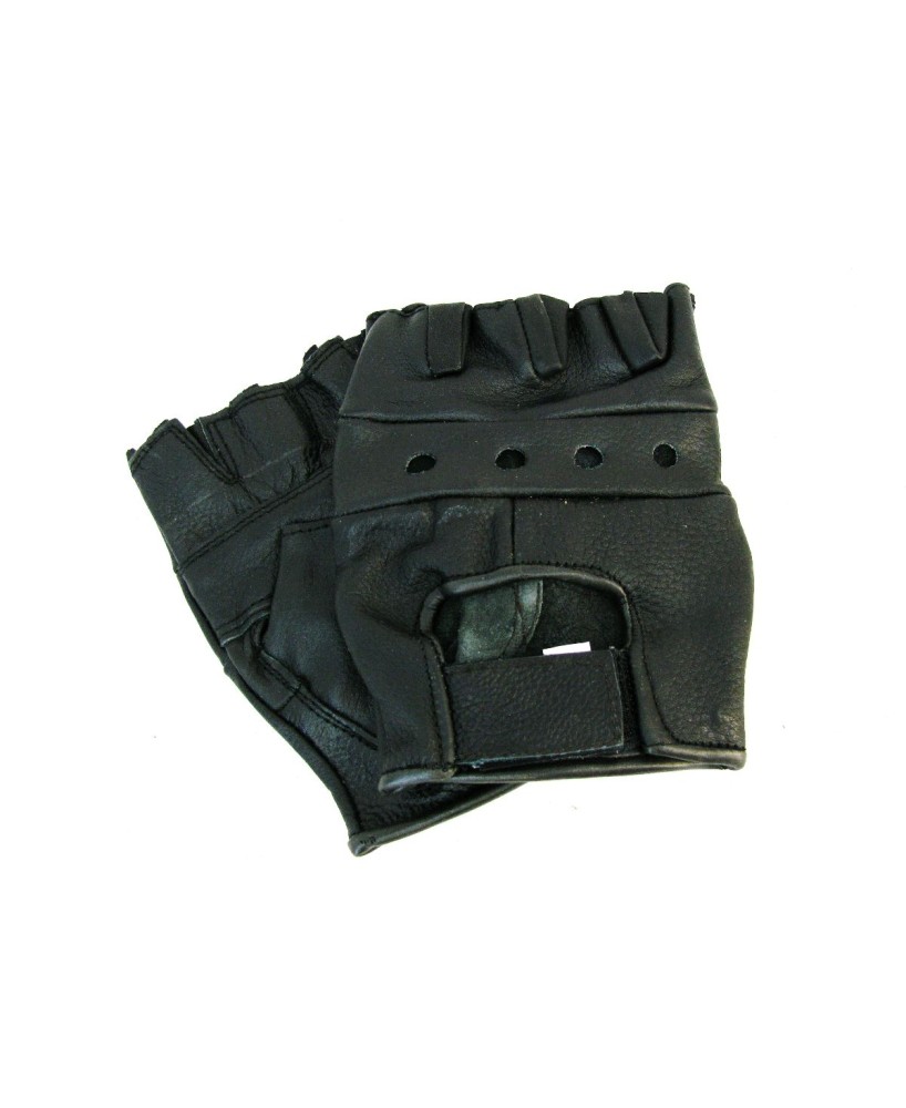 Fingerless All Leather Sports Glove