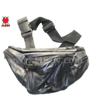 Leather 5 Zipper Fanny Bag