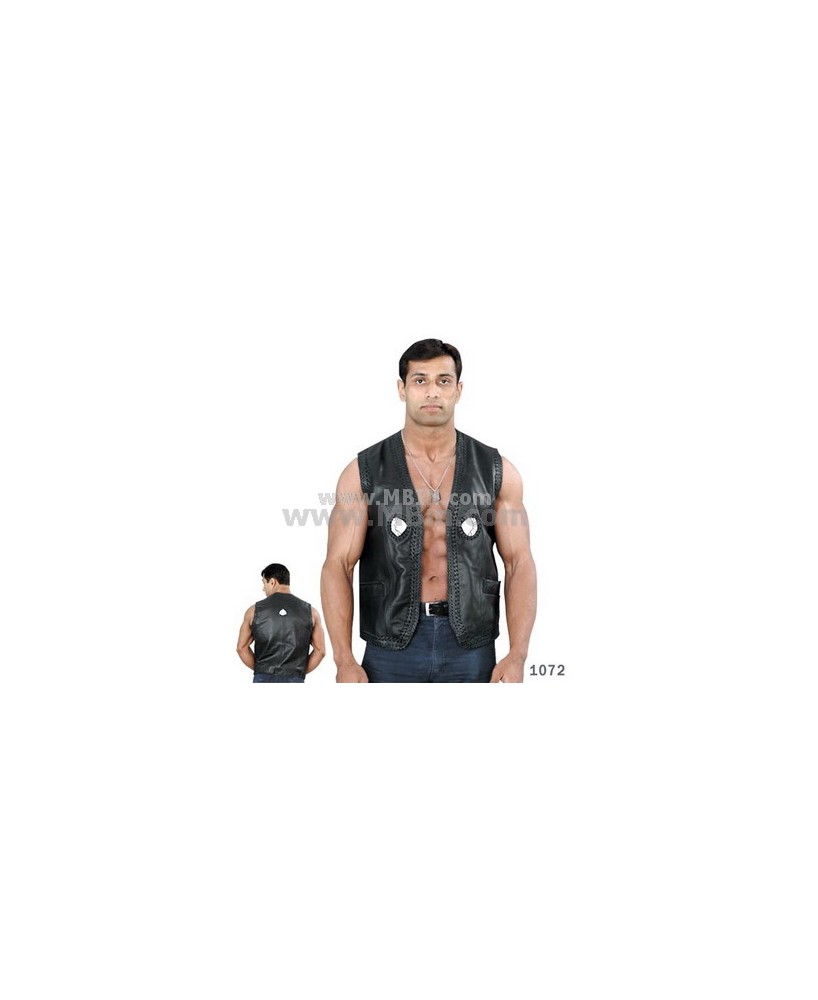 Mens Leather Vest