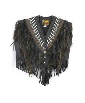 LADIES BEADED FRINGED VEST