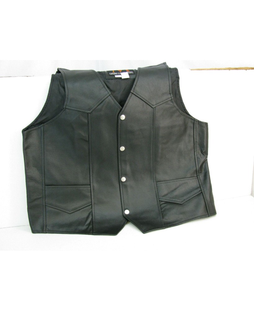 MEN PLATED LEATHER VEST